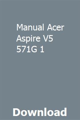 Acer Aspire V5 User Manual Download